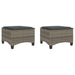 Scaune de grădină cu perne 2 buc Gri 55x55x36 cm Poly Ratan - WALTI WALTI