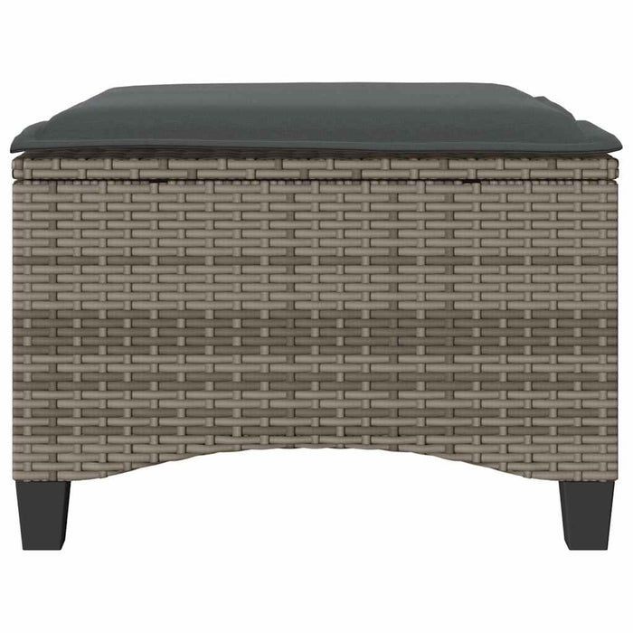 Scaune de grădină cu perne 2 buc Gri 55x55x36 cm Poly Ratan - WALTI WALTI