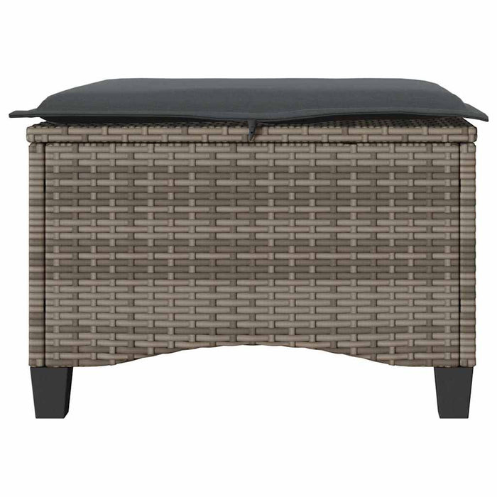 Scaune de grădină cu perne 2 buc Gri 55x55x36 cm Poly Ratan - WALTI WALTI