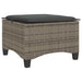 Scaune de grădină cu perne 2 buc Gri 55x55x36 cm Poly Ratan - WALTI WALTI