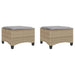 Scaune de grădină cu perne 2 buc Bej 55x55x36 cm Poly Ratan - WALTI WALTI