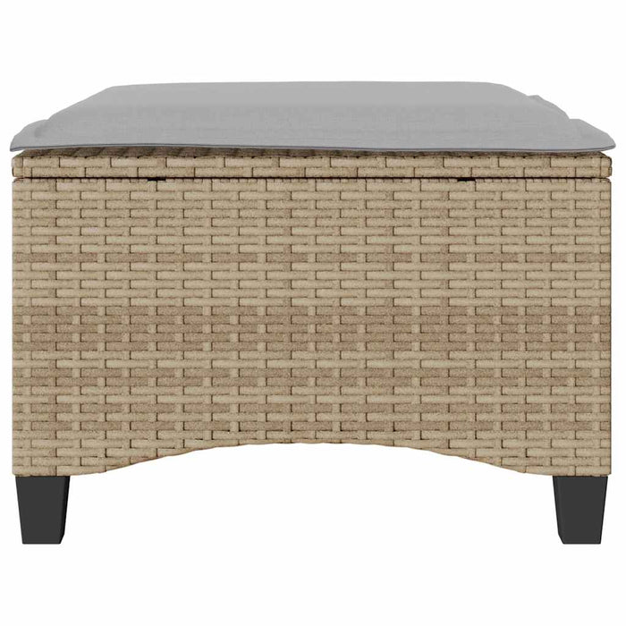 Scaune de grădină cu perne 2 buc Bej 55x55x36 cm Poly Ratan - WALTI WALTI