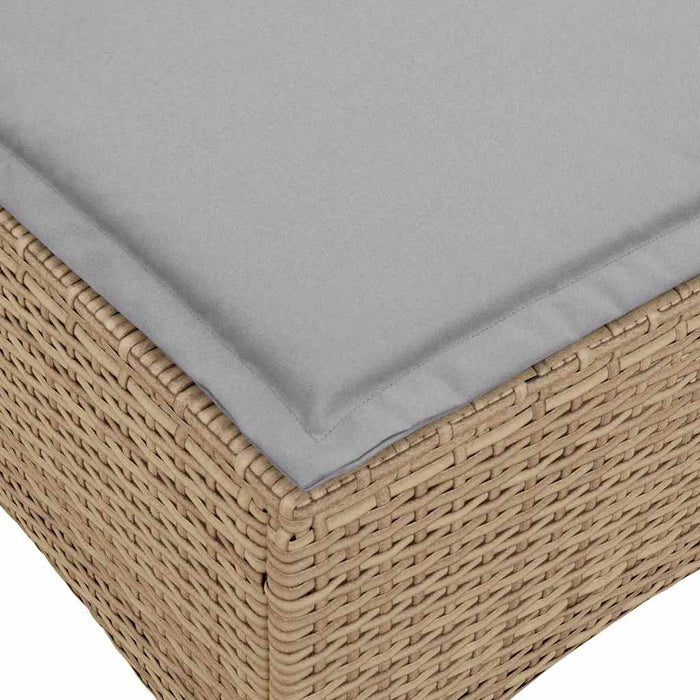 Scaune de grădină cu perne 2 buc Bej 55x55x36 cm Poly Ratan - WALTI WALTI