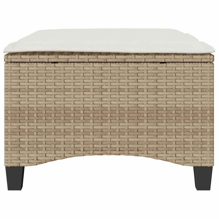 Scaune de grădină cu perne 2 buc Bej 55x55x36 cm Poly Ratan - WALTI WALTI
