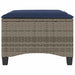 Scaune de grădină cu perne 2 buc Gri 55x55x36 cm Poly Ratan - WALTI WALTI