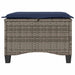 Scaune de grădină cu perne 2 buc Gri 55x55x36 cm Poly Ratan - WALTI WALTI
