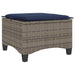Scaune de grădină cu perne 2 buc Gri 55x55x36 cm Poly Ratan - WALTI WALTI