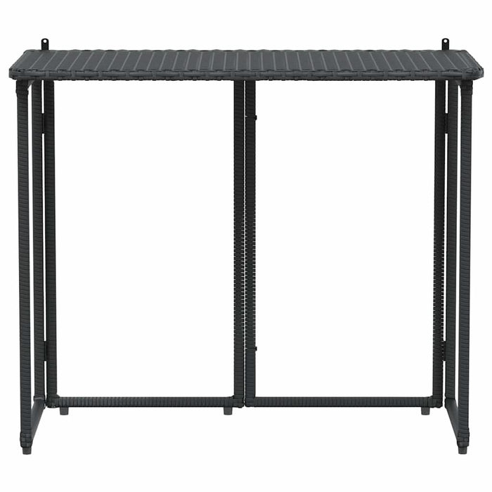 Masă pliabilă de grădină neagră 90x51x75 cm Poly Ratan - WALTI WALTI