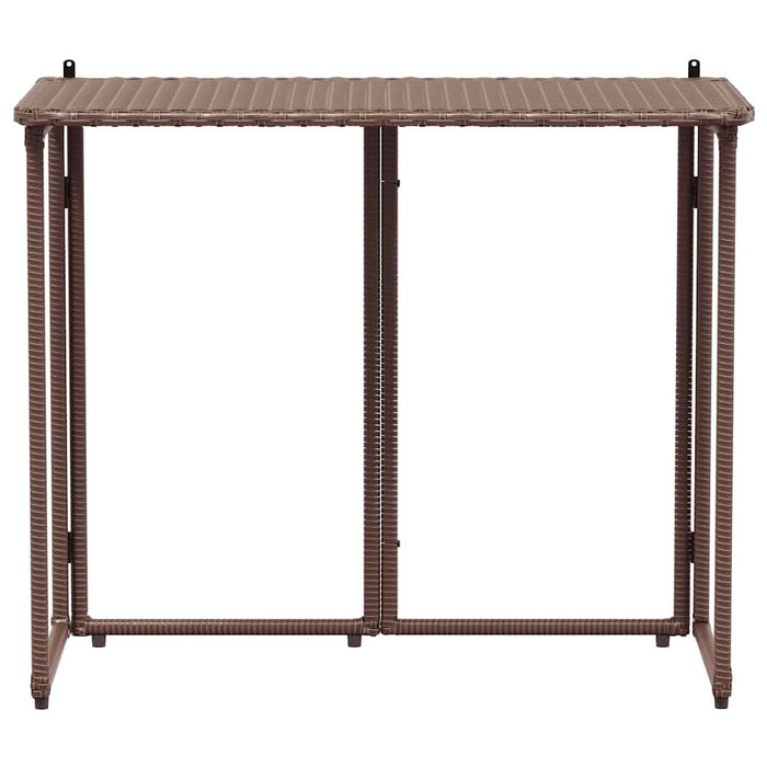 Masă pliabilă de grădină maro 90x51x75 cm Poly Ratan - WALTI WALTI