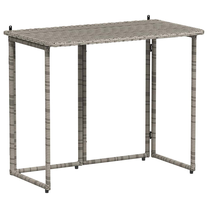 Masă de grădină pliabilă gri 90x51x75 cm Poly Ratan - WALTI WALTI