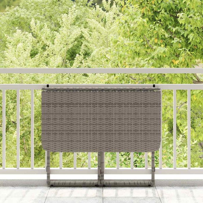 Masă de grădină pliabilă gri 90x51x75 cm Poly Ratan - WALTI WALTI