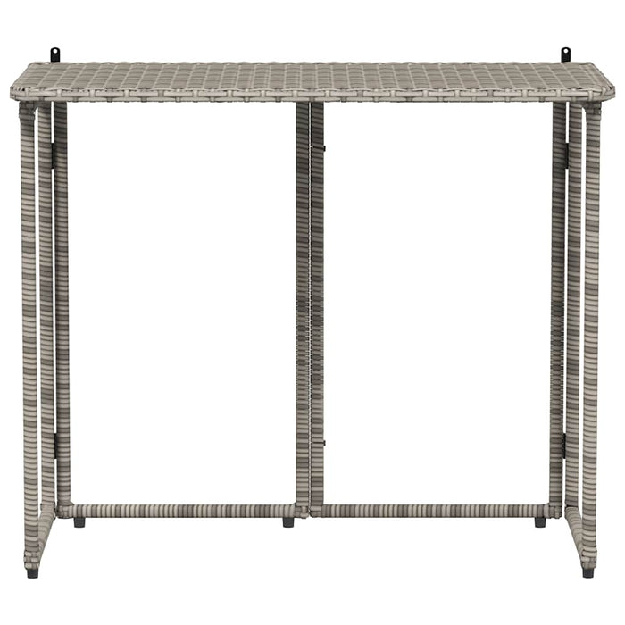 Masă de grădină pliabilă gri 90x51x75 cm Poly Ratan - WALTI WALTI