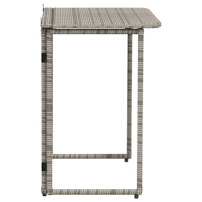 Masă de grădină pliabilă gri 90x51x75 cm Poly Ratan - WALTI WALTI