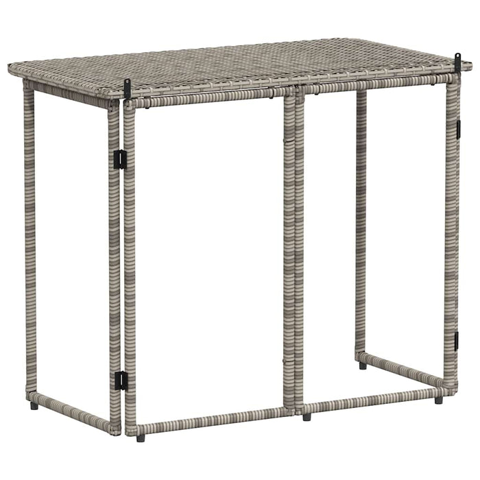 Masă de grădină pliabilă gri 90x51x75 cm Poly Ratan - WALTI WALTI