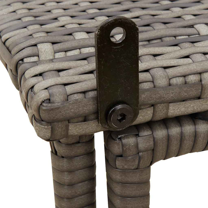 Masă de grădină pliabilă gri 90x51x75 cm Poly Ratan - WALTI WALTI