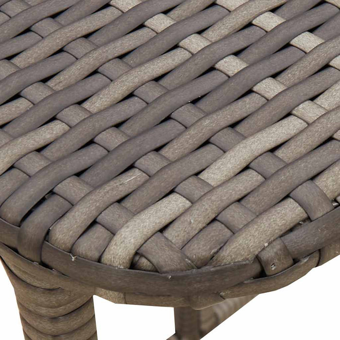 Masă de grădină pliabilă gri 90x51x75 cm Poly Ratan - WALTI WALTI