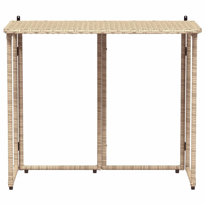 Masă pliabilă de grădină bej 90x51x75 cm Poly Ratan - WALTI WALTI