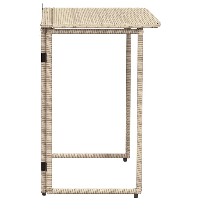 Masă pliabilă de grădină bej 90x51x75 cm Poly Ratan - WALTI WALTI