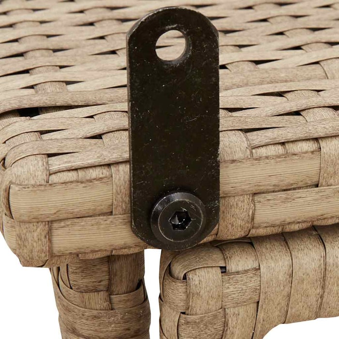 Masă pliabilă de grădină bej 90x51x75 cm Poly Ratan - WALTI WALTI