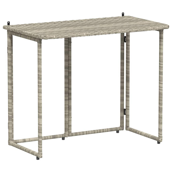 Masă pliabilă de grădină gri deschis 90x51x75 cm Poly Ratan - WALTI WALTI