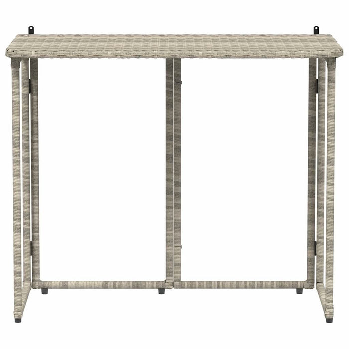 Masă pliabilă de grădină gri deschis 90x51x75 cm Poly Ratan - WALTI WALTI