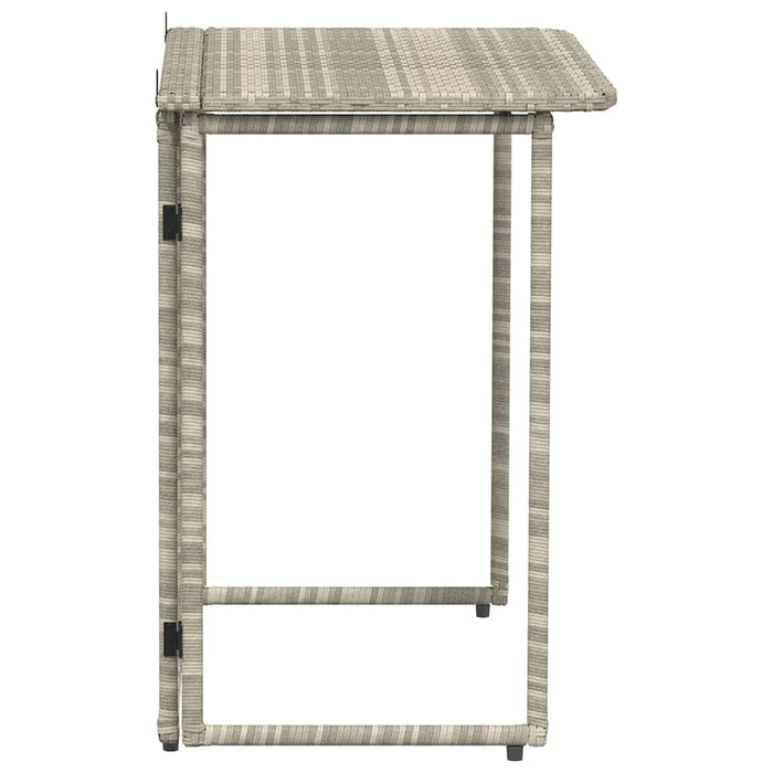 Masă pliabilă de grădină gri deschis 90x51x75 cm Poly Ratan - WALTI WALTI