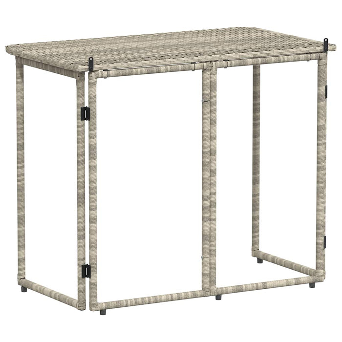 Masă pliabilă de grădină gri deschis 90x51x75 cm Poly Ratan - WALTI WALTI