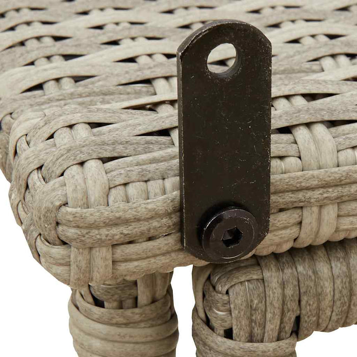 Masă pliabilă de grădină gri deschis 90x51x75 cm Poly Ratan - WALTI WALTI