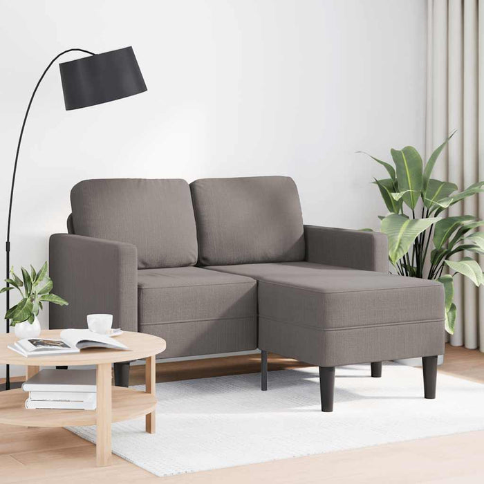 Canapea cu 2 locuri cu șezlong în formă de L, taupe, 125 cm WALTI