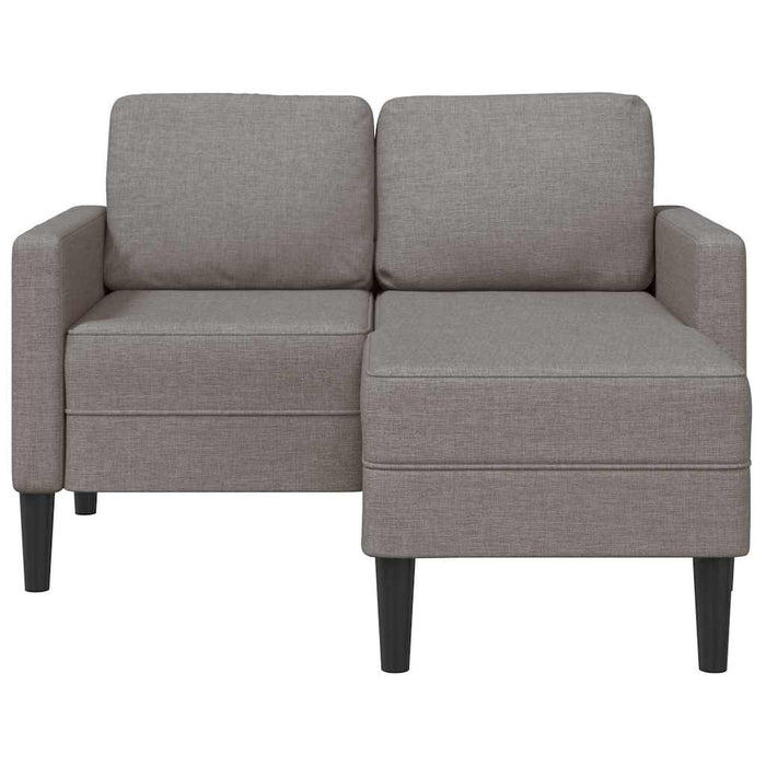 Canapea cu 2 locuri cu șezlong în formă de L, taupe, 125 cm WALTI