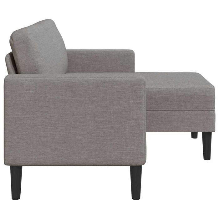 Canapea cu 2 locuri cu șezlong în formă de L, taupe, 125 cm WALTI