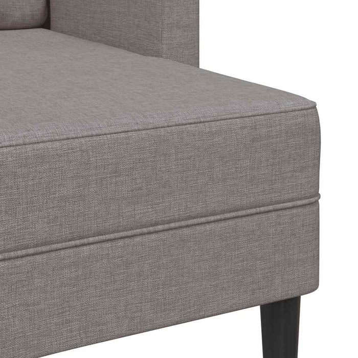 Canapea cu 2 locuri cu șezlong în formă de L, taupe, 125 cm WALTI