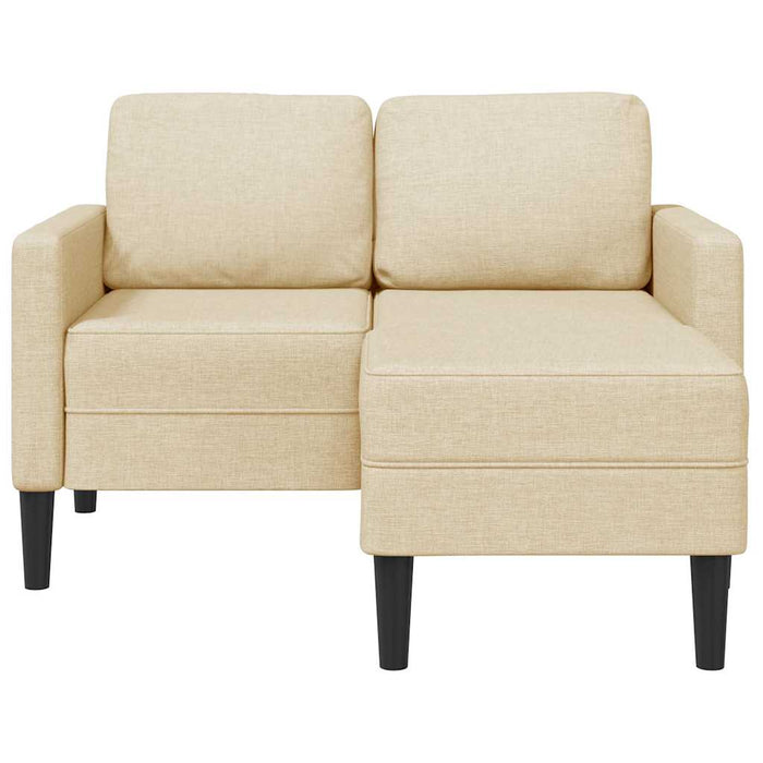 Canapea cu 2 locuri cu șezlong în formă L, țesătură crem 125 cm - WALTI WALTI