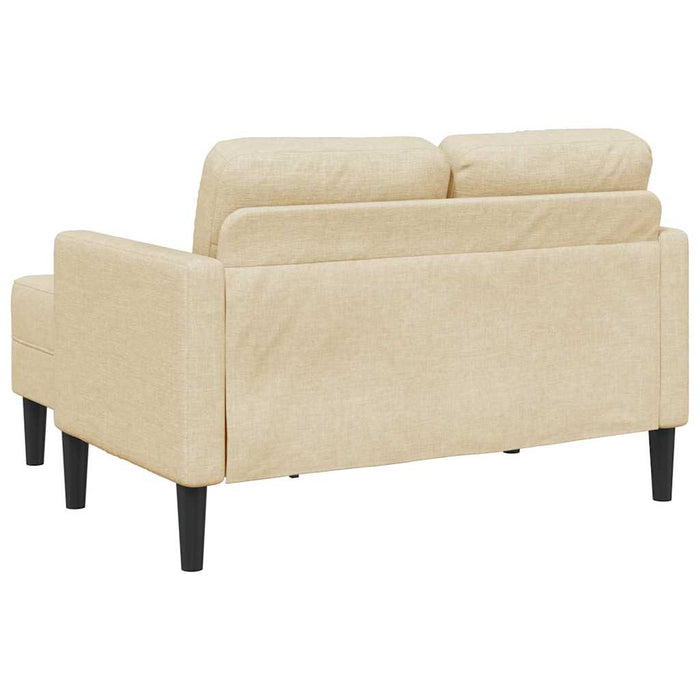 Canapea cu 2 locuri cu șezlong în formă L, țesătură crem 125 cm - WALTI WALTI