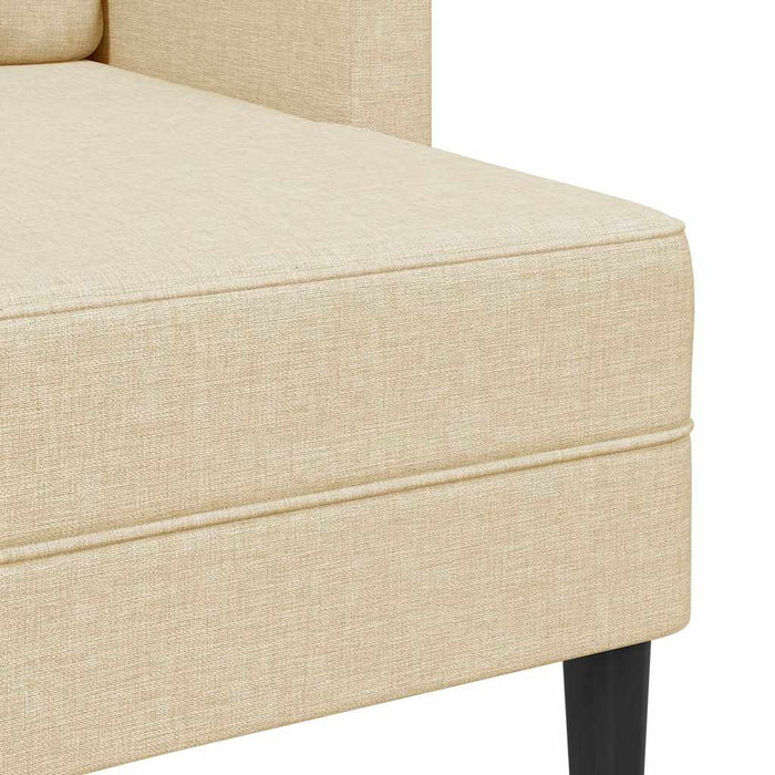 Canapea cu 2 locuri cu șezlong în formă L, țesătură crem 125 cm - WALTI WALTI