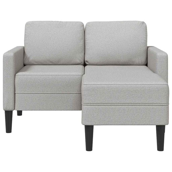 Canapea cu 2 locuri cu șezlong în formă L gri nor 125 cm textil - WALTI WALTI