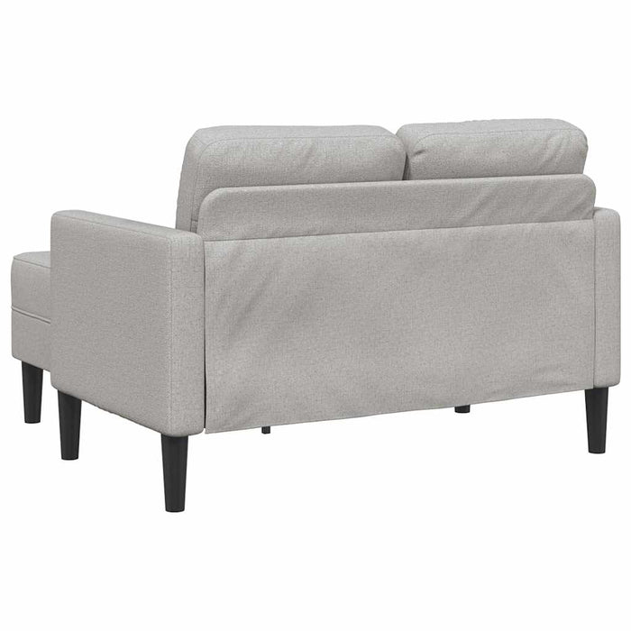 Canapea cu 2 locuri cu șezlong în formă L gri nor 125 cm textil - WALTI WALTI