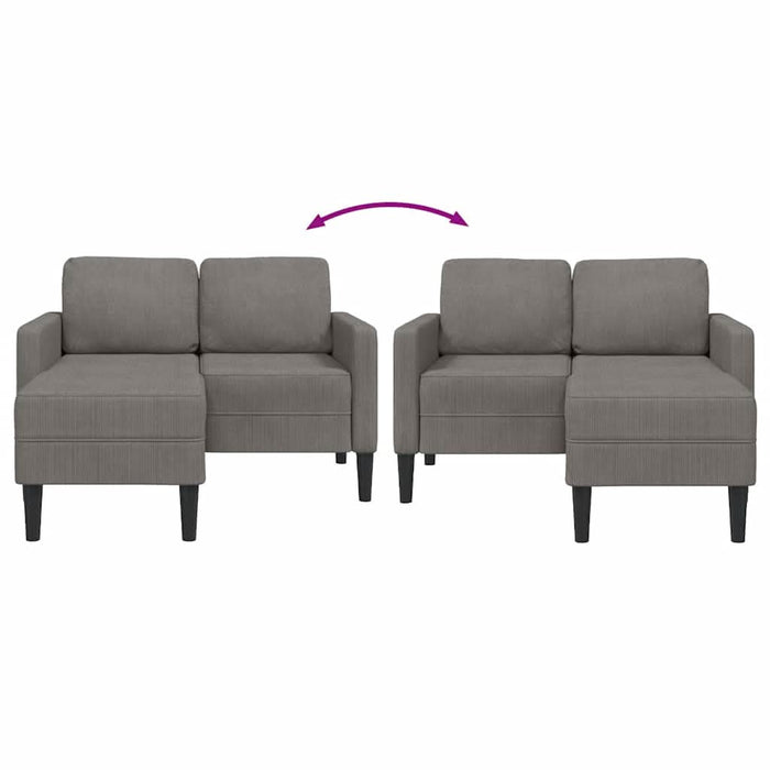 Canapea cu 2 locuri cu șezlong în formă de L albastru 125 cm in - WALTI WALTI