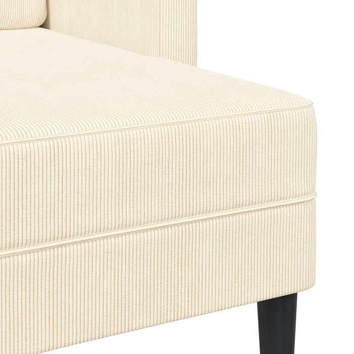 Canapea cu 2 locuri cu șezlong în formă de L crem 125 cm in - WALTI WALTI