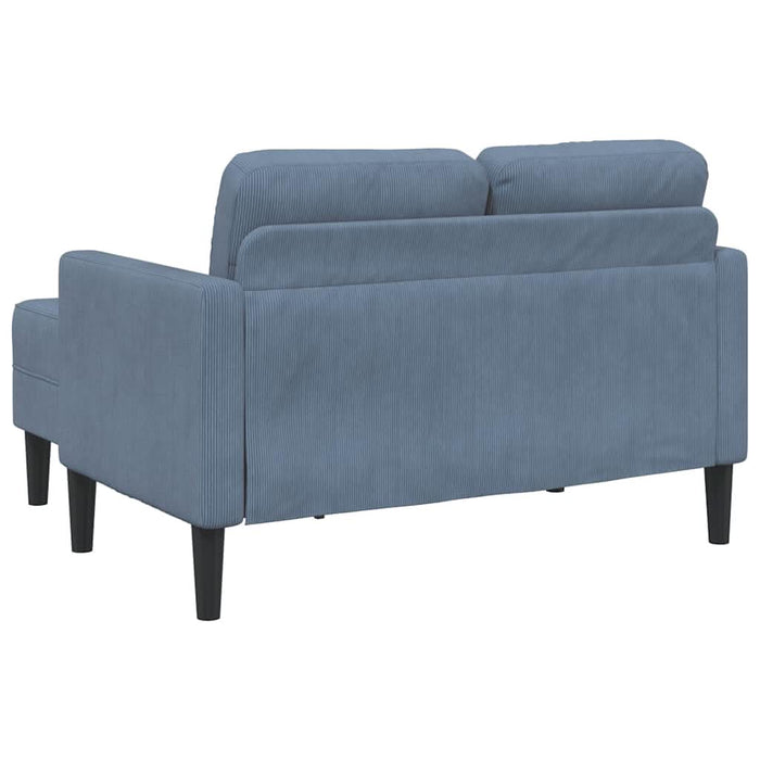 Canapea cu 2 locuri cu șezlong în formă de L albastru 125 cm in - WALTI WALTI
