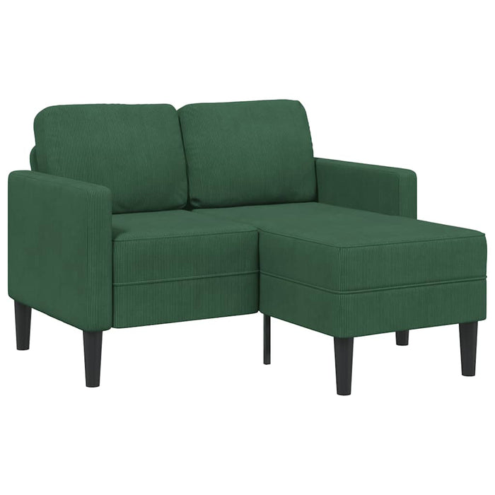 Canapea cu 2 locuri cu șezlong în formă L verde închis 125cm in - WALTI WALTI