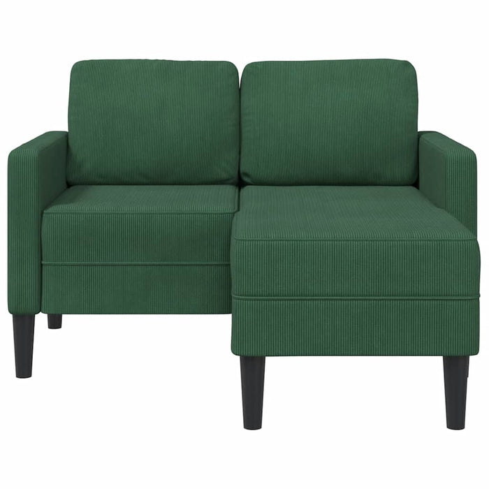 Canapea cu 2 locuri cu șezlong în formă L verde închis 125cm in - WALTI WALTI