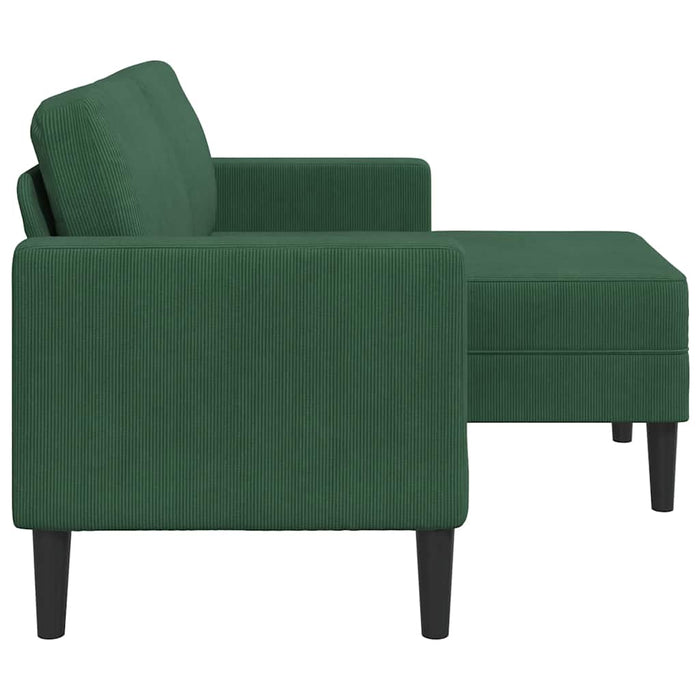 Canapea cu 2 locuri cu șezlong în formă L verde închis 125cm in - WALTI WALTI