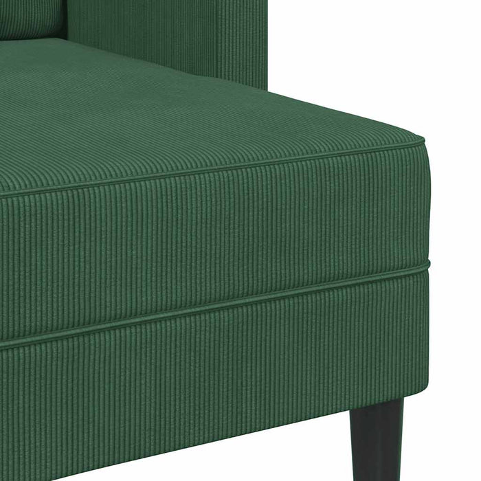 Canapea cu 2 locuri cu șezlong în formă L verde închis 125cm in - WALTI WALTI