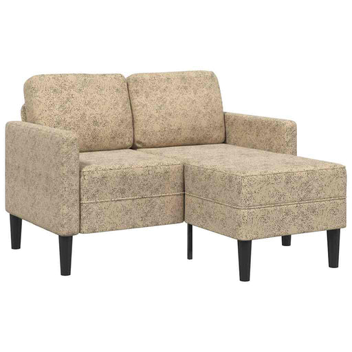 Canapea cu 2 locuri și șezlong în formă de L, gri deschis, 125 cm, piele ecologică - WALTI WALTI