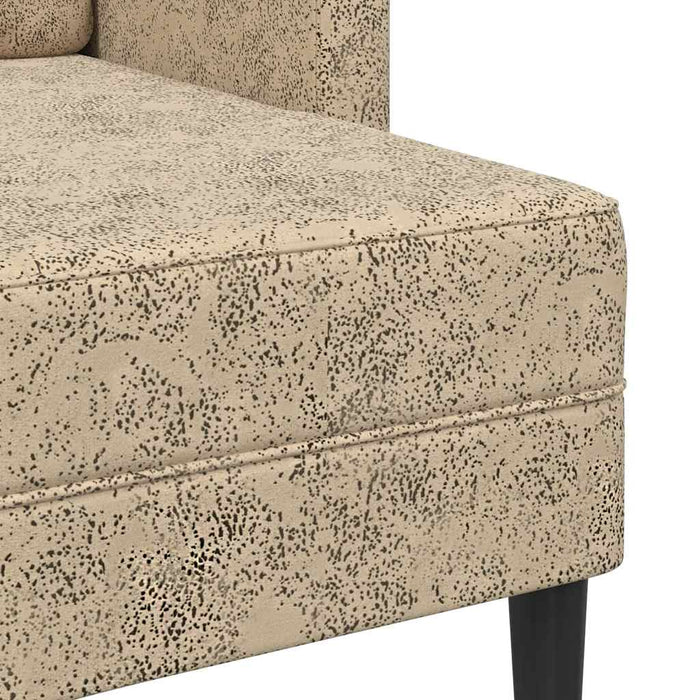 Canapea cu 2 locuri și șezlong în formă de L, gri deschis, 125 cm, piele ecologică - WALTI WALTI