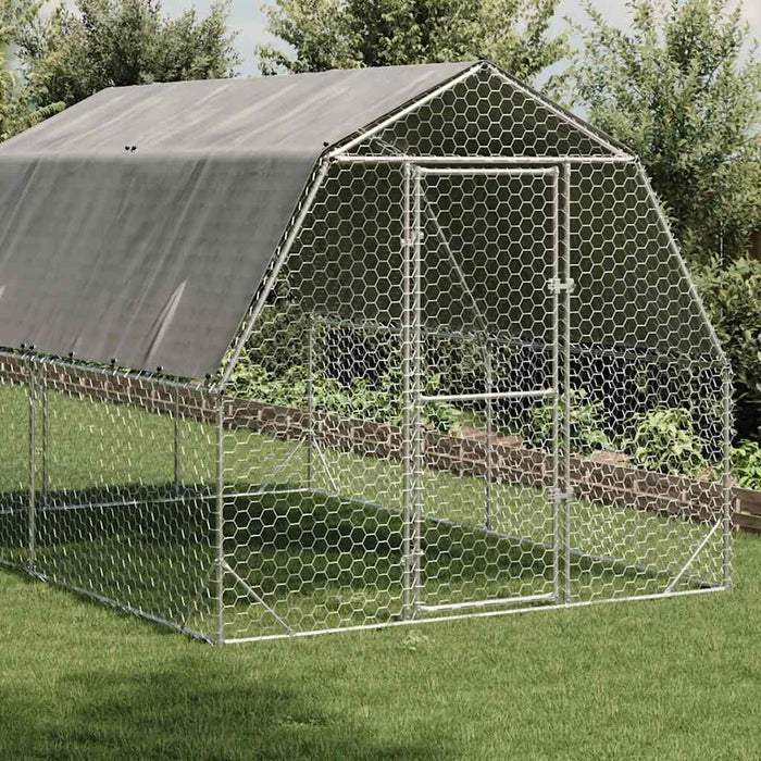 Pui de găină cu acoperiș 2,5x4x2,25 m oțel galvanizat - WALTI WALTI