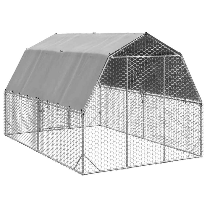 Pui de găină cu acoperiș 2,5x4x2,25 m oțel galvanizat - WALTI WALTI