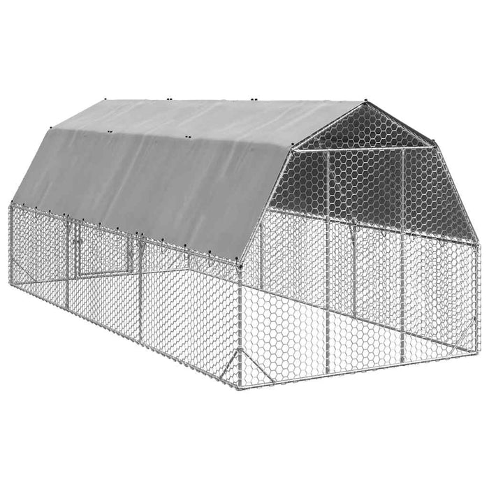 Pui de găină cu acoperiș 2,5x6x2,25 m oțel galvanizat - WALTI WALTI