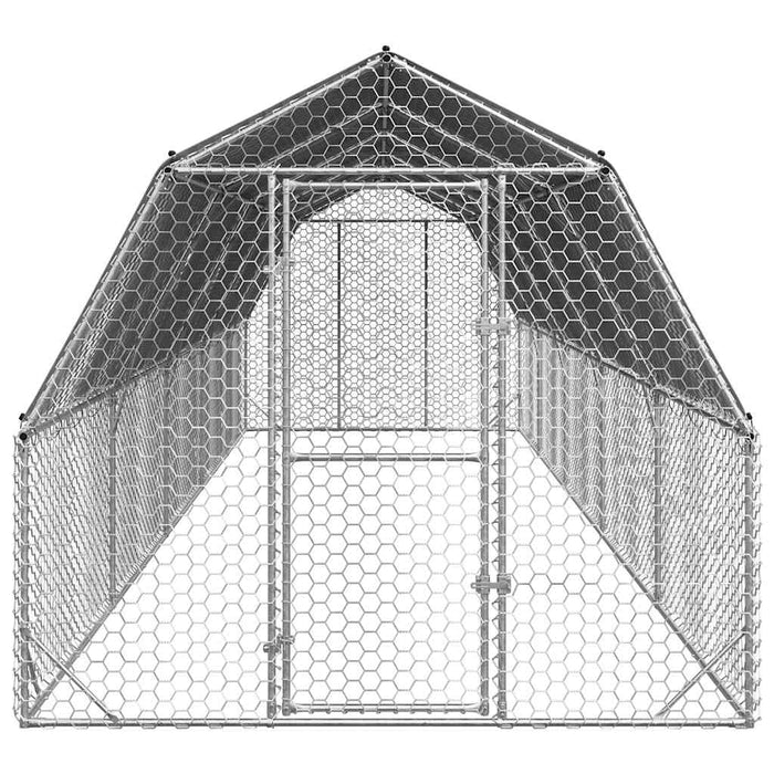 Pui de găină cu acoperiș 2,5x10x2,25 m oțel galvanizat - WALTI WALTI